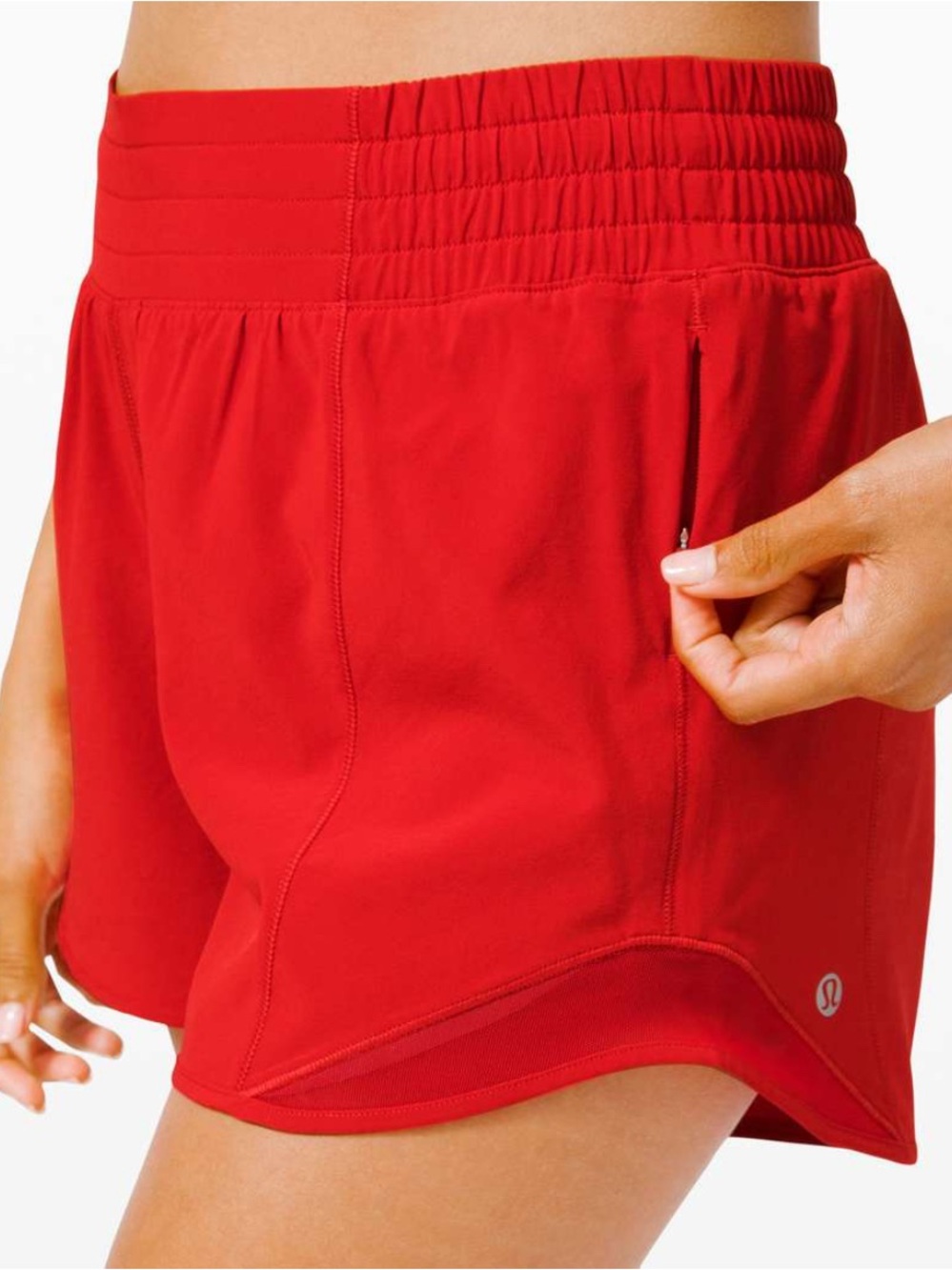lululemon athletica Run Shorts in Bright Red hotty hot 2.5